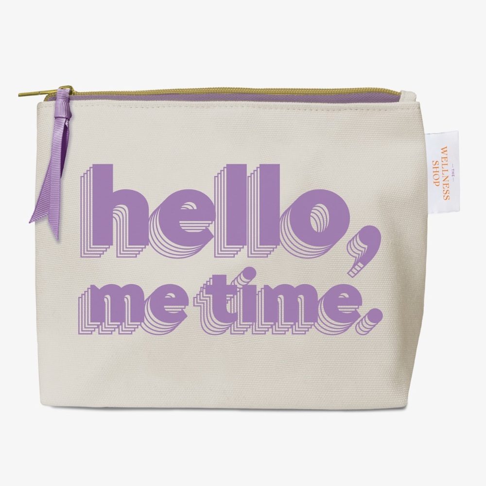 🦋$4 ~ “Hello, Me Time” Ulta Beauty Wellness Shop ~ Zipper Pouch ~ NEW